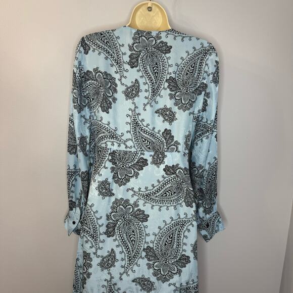 Sandro Paris Printed Silk Beane Jacquard Button Down A Line Midi Dress Classic S - Picture 13 of 16